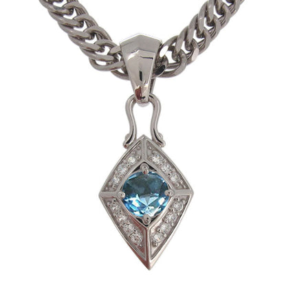 喜平チェーン ペンダント メンズ ひし形 選べる誕生石 天然石 喜平用 mens pendant necklace rhombus 10金 18金 プラチナ シルバー ネックレス 菱形