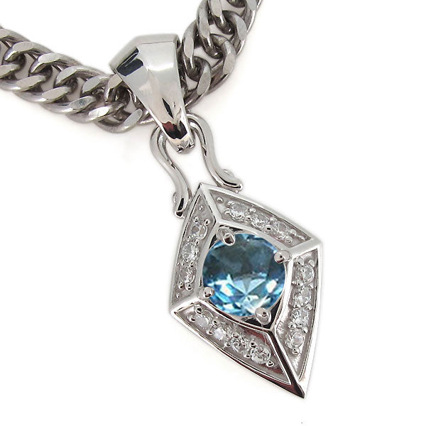 喜平チェーン ペンダント メンズ ひし形 選べる誕生石 天然石 喜平用 mens pendant necklace rhombus 10金 18金 プラチナ シルバー ネックレス 菱形