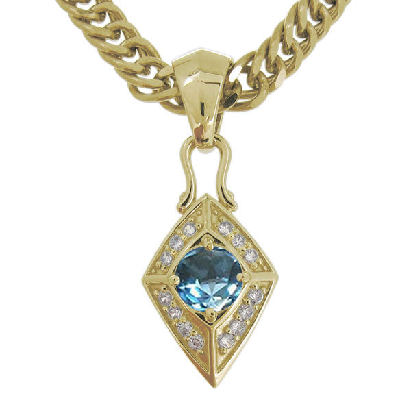 喜平チェーン ペンダント メンズ ひし形 選べる誕生石 天然石 喜平用 mens pendant necklace rhombus 10金 18金 プラチナ シルバー ネックレス 菱形