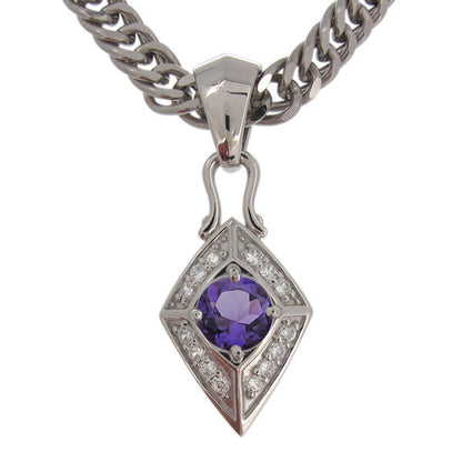 喜平チェーン ペンダント メンズ ひし形 選べる誕生石 天然石 喜平用 mens pendant necklace rhombus 10金 18金 プラチナ シルバー ネックレス 菱形