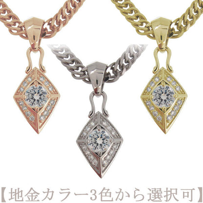 喜平チェーン ペンダント メンズ ひし形 選べる誕生石 天然石 喜平用 mens pendant necklace rhombus 10金 18金 プラチナ シルバー ネックレス 菱形