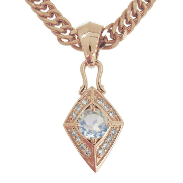 喜平チェーン ペンダント メンズ ひし形 選べる誕生石 天然石 喜平用 mens pendant necklace rhombus 10金 18金 プラチナ シルバー ネックレス 菱形