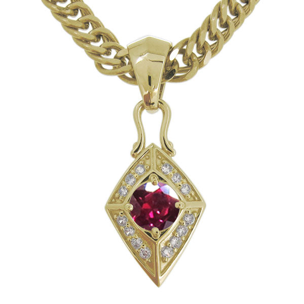 喜平チェーン ペンダント メンズ ひし形 選べる誕生石 天然石 喜平用 mens pendant necklace rhombus 10金 18金 プラチナ シルバー ネックレス 菱形