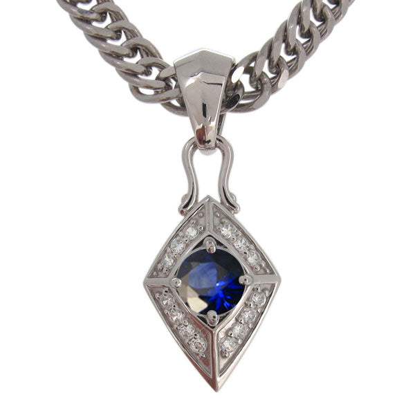 喜平チェーン ペンダント メンズ ひし形 選べる誕生石 天然石 喜平用 mens pendant necklace rhombus 10金 18金 プラチナ シルバー ネックレス 菱形