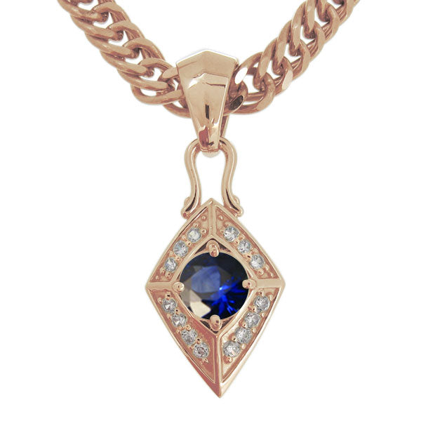 喜平チェーン ペンダント メンズ ひし形 選べる誕生石 天然石 喜平用 mens pendant necklace rhombus 10金 18金 プラチナ シルバー ネックレス 菱形