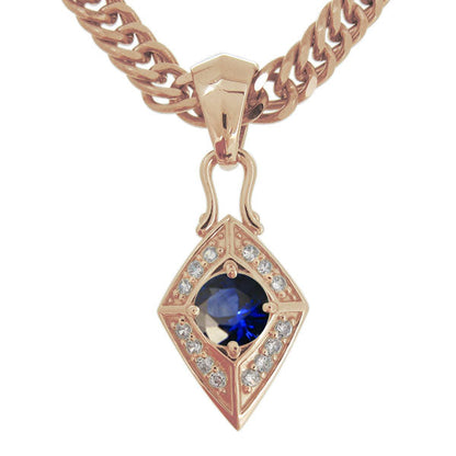 喜平チェーン ペンダント メンズ ひし形 選べる誕生石 天然石 喜平用 mens pendant necklace rhombus 10金 18金 プラチナ シルバー ネックレス 菱形