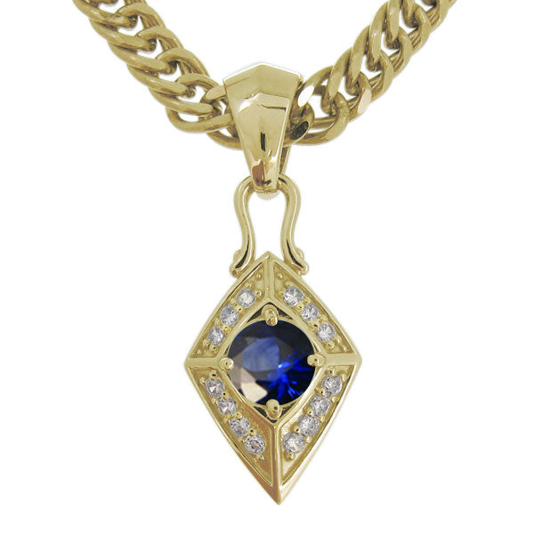 喜平チェーン ペンダント メンズ ひし形 選べる誕生石 天然石 喜平用 mens pendant necklace rhombus 10金 18金 プラチナ シルバー ネックレス 菱形