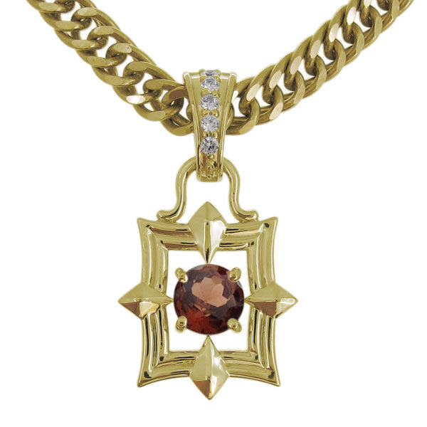 メンズ ペンダント 喜平チェーン スクエア 大粒 天然石 選べる誕生石 mens pendant necklace square diamond 四角 ネックレス K10 K18 PT900 SV925