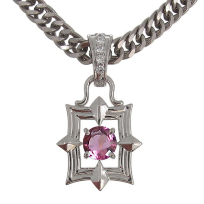 メンズ ペンダント 喜平チェーン スクエア 大粒 天然石 選べる誕生石 mens pendant necklace square diamond 四角 ネックレス K10 K18 PT900 SV925