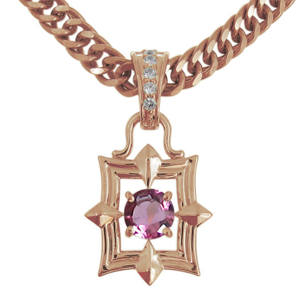 メンズ ペンダント 喜平チェーン スクエア 大粒 天然石 選べる誕生石 mens pendant necklace square diamond 四角 ネックレス K10 K18 PT900 SV925