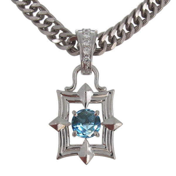 メンズ ペンダント 喜平チェーン スクエア 大粒 天然石 選べる誕生石 mens pendant necklace square diamond 四角 ネックレス K10 K18 PT900 SV925