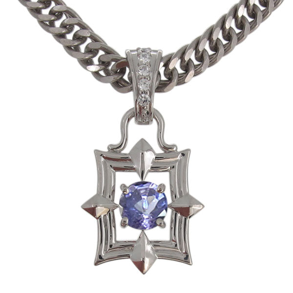 メンズ ペンダント 喜平チェーン スクエア 大粒 天然石 選べる誕生石 mens pendant necklace square diamond 四角 ネックレス K10 K18 PT900 SV925