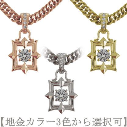 メンズ ペンダント 喜平チェーン スクエア 大粒 天然石 選べる誕生石 mens pendant necklace square diamond 四角 ネックレス K10 K18 PT900 SV925 