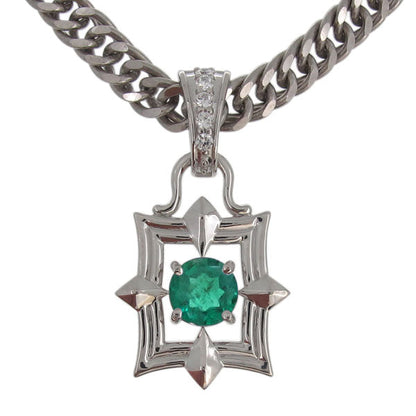 メンズ ペンダント 喜平チェーン スクエア 大粒 天然石 選べる誕生石 mens pendant necklace square diamond 四角 ネックレス K10 K18 PT900 SV925