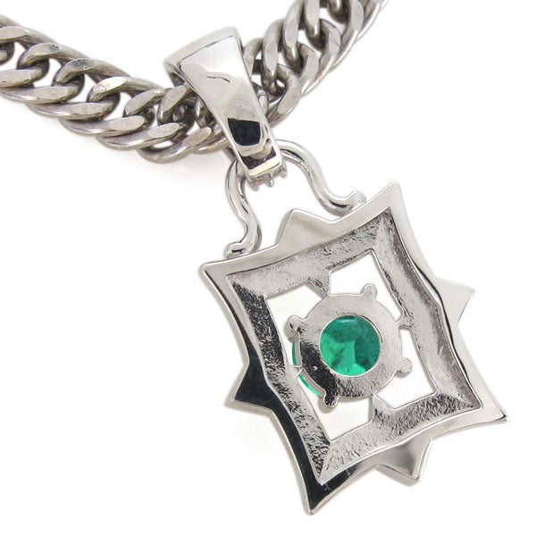 メンズ ペンダント 喜平チェーン スクエア 大粒 天然石 選べる誕生石 mens pendant necklace square diamond 四角 ネックレス K10 K18 PT900 SV925 