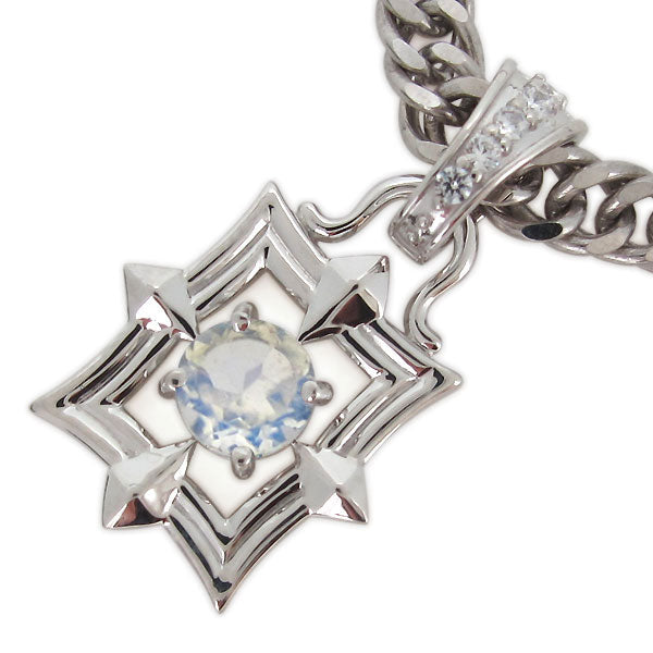 メンズ ペンダント 喜平チェーン スクエア 大粒 天然石 選べる誕生石 mens pendant necklace square diamond 四角 ネックレス K10 K18 PT900 SV925 