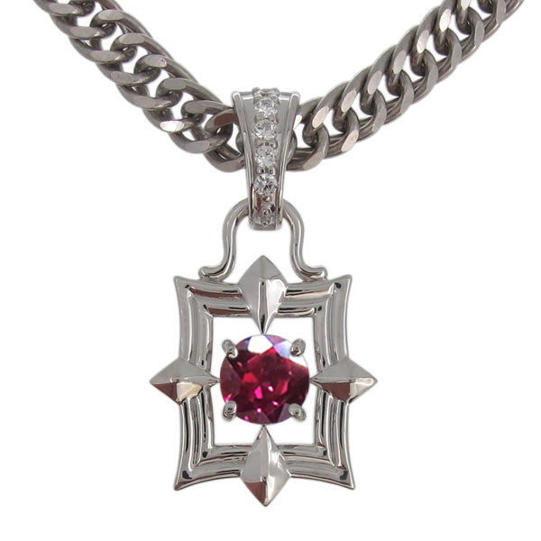 メンズ ペンダント 喜平チェーン スクエア 大粒 天然石 選べる誕生石 mens pendant necklace square diamond 四角 ネックレス K10 K18 PT900 SV925