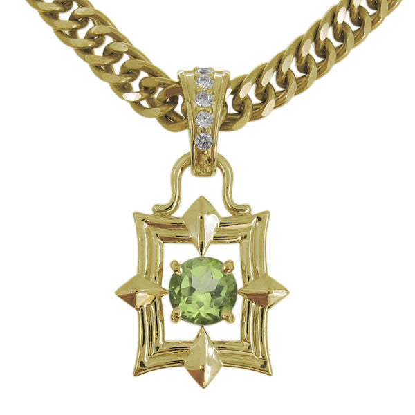 メンズ ペンダント 喜平チェーン スクエア 大粒 天然石 選べる誕生石 mens pendant necklace square diamond 四角 ネックレス K10 K18 PT900 SV925
