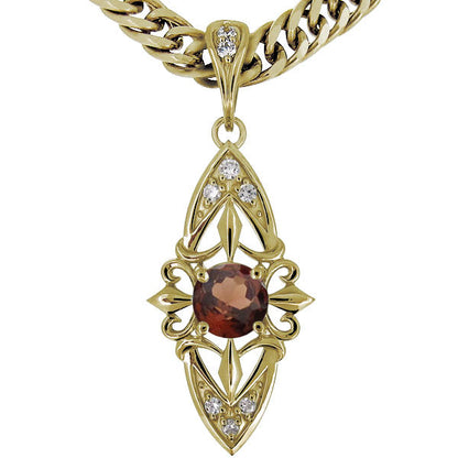 喜平チェーン 大粒 天然石 紋章 ペンダント メンズ 選べる誕生石 mens pendant necklace diamond 10金 18金 プラチナ シルバー 喜平 ダイヤモンド ネックレス