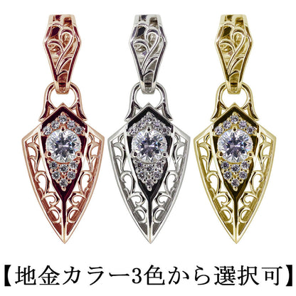 喜平 50g用 ペンダントトップ メンズ K10 K18 PT900 SV925 唐草 大粒 天然石 選べる誕生石 Pendant top shield ペンダント アラベスク ヴァイン トライバル