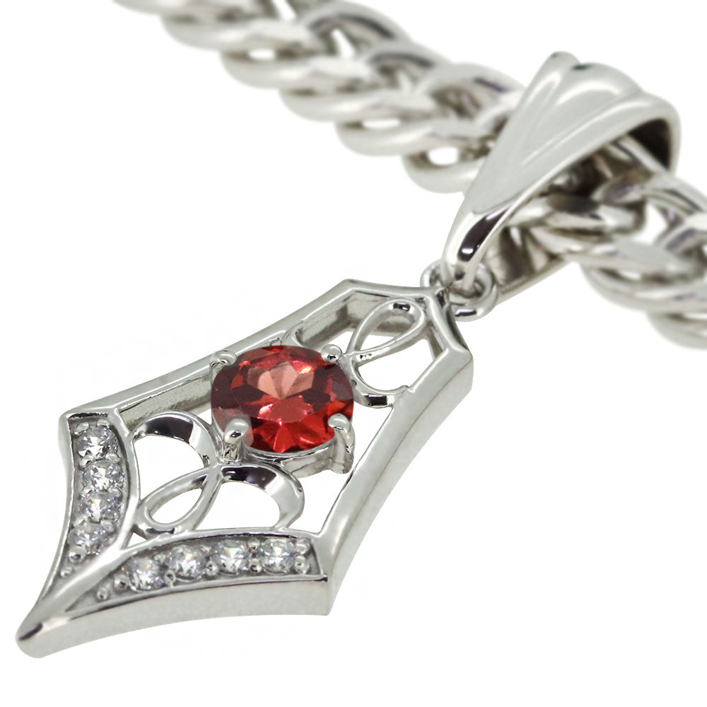 メンズ ペンダント キヘイ 50g用 10金 18金 プラチナ シルバー 選べる誕生石 大粒 天然石 Pendant Rhinestone 喜平チェーン ネックレス ラインストーン ダイヤモンド