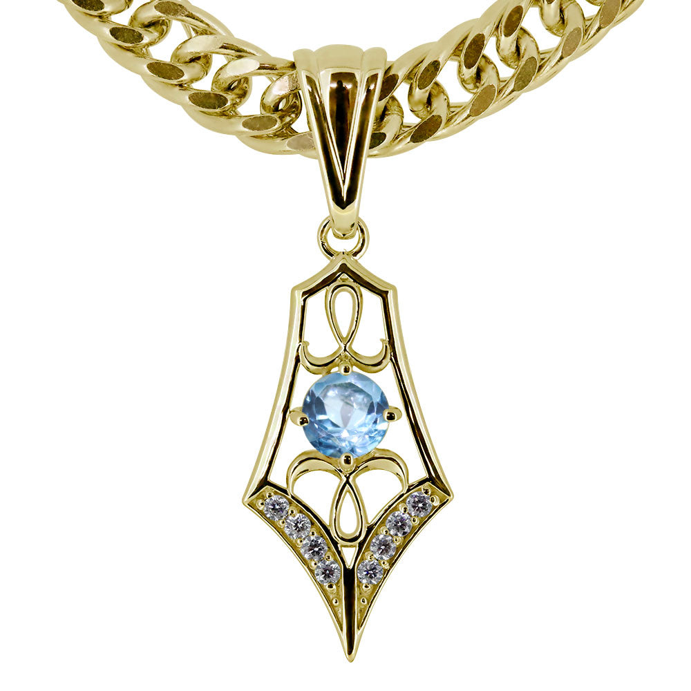 メンズ ペンダント キヘイ 50g用 10金 18金 プラチナ シルバー 選べる誕生石 大粒 天然石 Pendant Rhinestone 喜平チェーン ネックレス ラインストーン ダイヤモンド