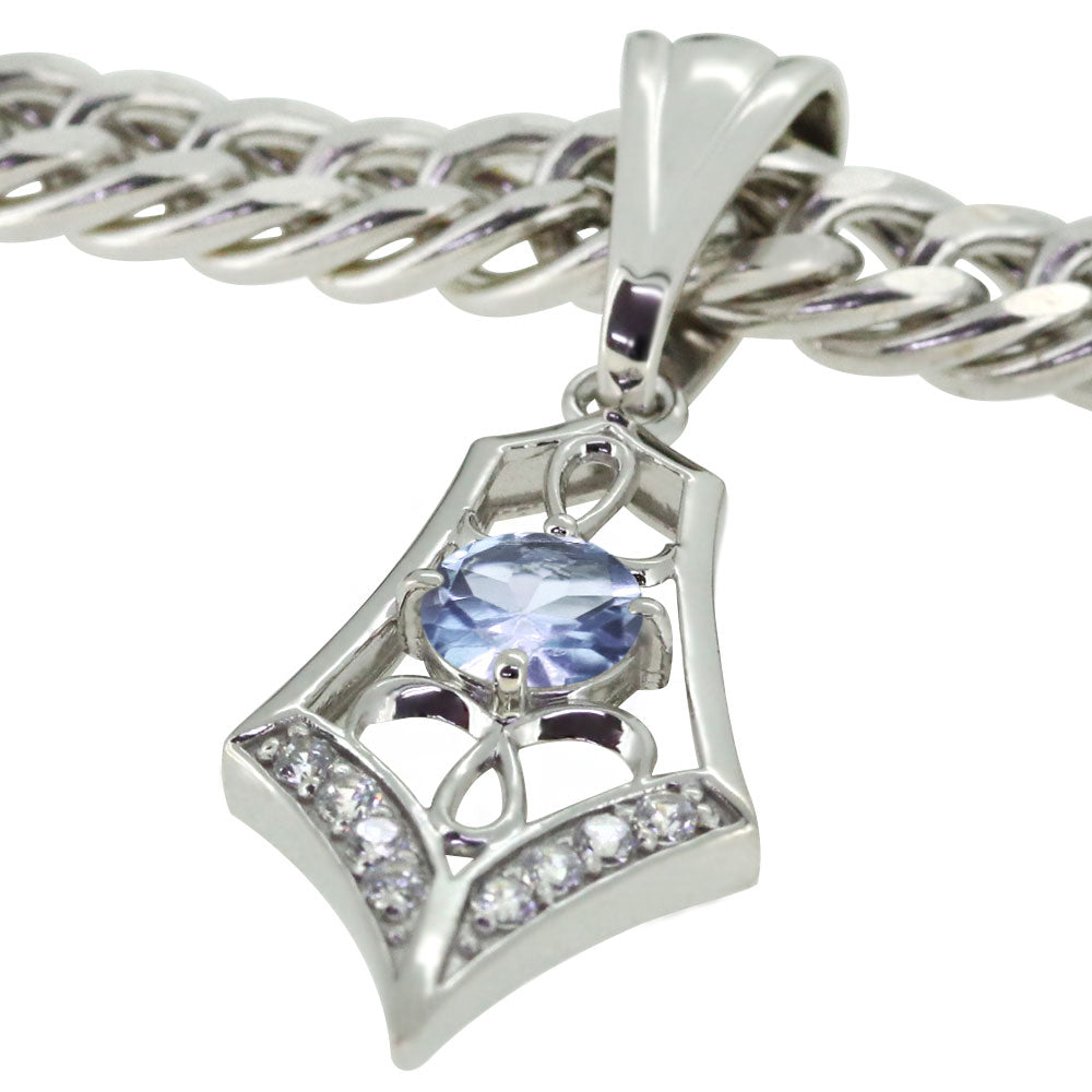 メンズ ペンダント キヘイ 50g用 10金 18金 プラチナ シルバー 選べる誕生石 大粒 天然石 Pendant Rhinestone 喜平チェーン ネックレス ラインストーン ダイヤモンド