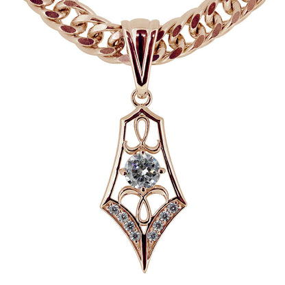 メンズ ペンダント キヘイ 50g用 10金 18金 プラチナ シルバー 選べる誕生石 大粒 天然石 Pendant Rhinestone 喜平チェーン ネックレス ラインストーン ダイヤモンド