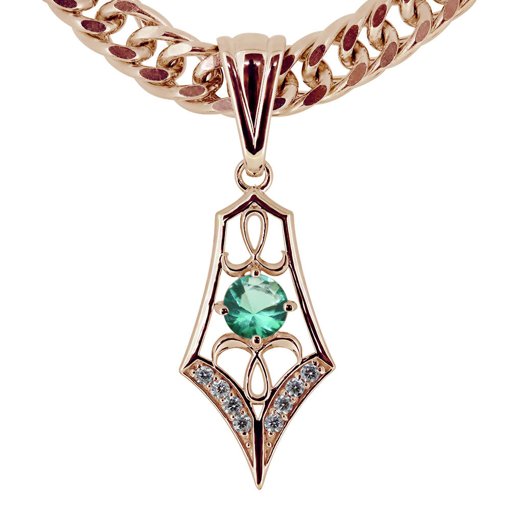 メンズ ペンダント キヘイ 50g用 10金 18金 プラチナ シルバー 選べる誕生石 大粒 天然石 Pendant Rhinestone 喜平チェーン ネックレス ラインストーン ダイヤモンド