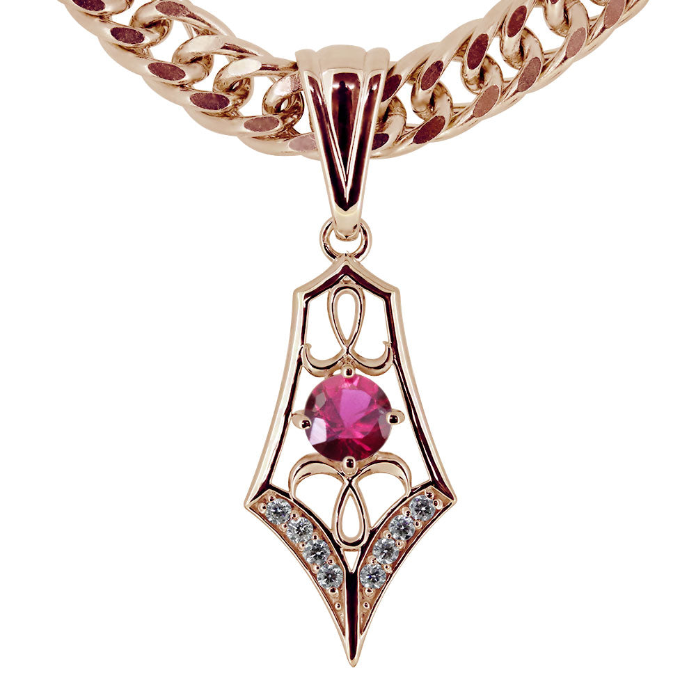 メンズ ペンダント キヘイ 50g用 10金 18金 プラチナ シルバー 選べる誕生石 大粒 天然石 Pendant Rhinestone 喜平チェーン ネックレス ラインストーン ダイヤモンド