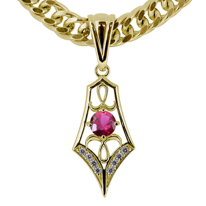 メンズ ペンダント キヘイ 50g用 10金 18金 プラチナ シルバー 選べる誕生石 大粒 天然石 Pendant Rhinestone 喜平チェーン ネックレス ラインストーン ダイヤモンド