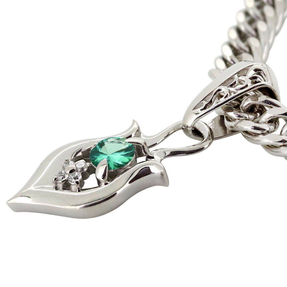 ペンダントトップ メンズ 喜平50g用 選べる誕生石 大粒 天然石 喜平 幅広 ペンダント Kihei Pendant top birthstone k10 k18 pt900 sv925