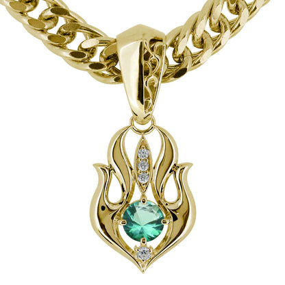 大粒 天然石 メンズ ペンダント 喜平50g用 キヘイ 選べる誕生石 mens pendant Necklace birthstone K10 K18 PT900 SV925 ネックレス 誕生石