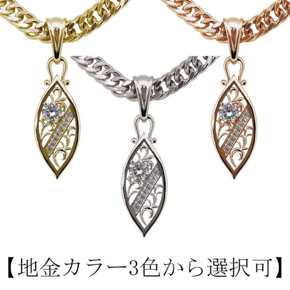 透かし アラベスク 喜平50g用 ペンダント メンズ 大粒 天然石 選べる誕生石 MENS PENDANT ネックレス ラインストーン ダイヤモンド 10金 18金 プラチナ シルバー