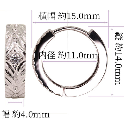 ピアス レディース フープ 洋彫り 誕生石 中折れ式 フープピアス 彫り 両耳 k10 k18 pt900 sv925 一粒 天然石 選べる誕生石 女性