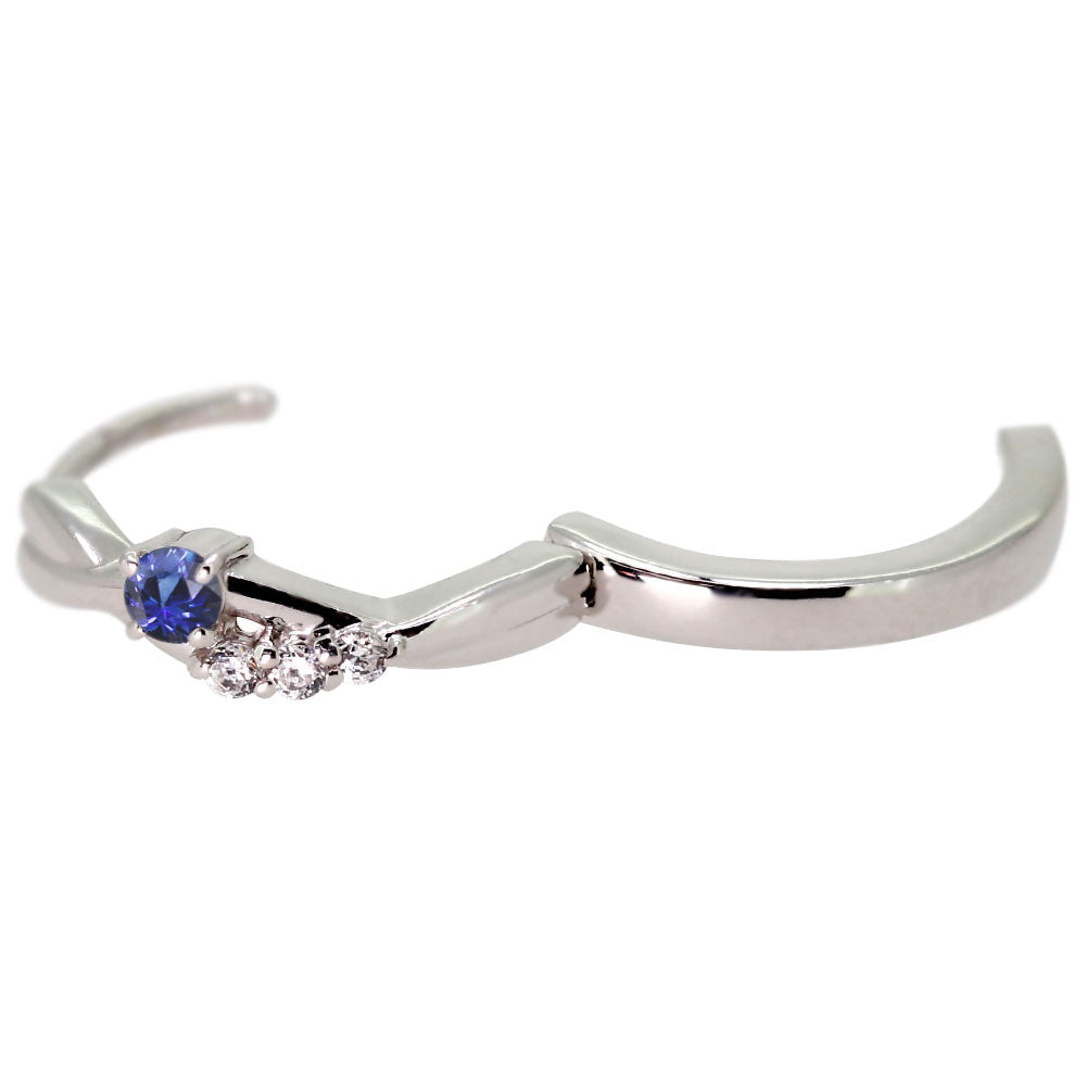 中折れ式 フープピアス レディース クロスライン 選べる誕生石 天然石 交差 X 両耳 Ladies Hoop Pierce Croee 10金 18金 プラチナ シルバー