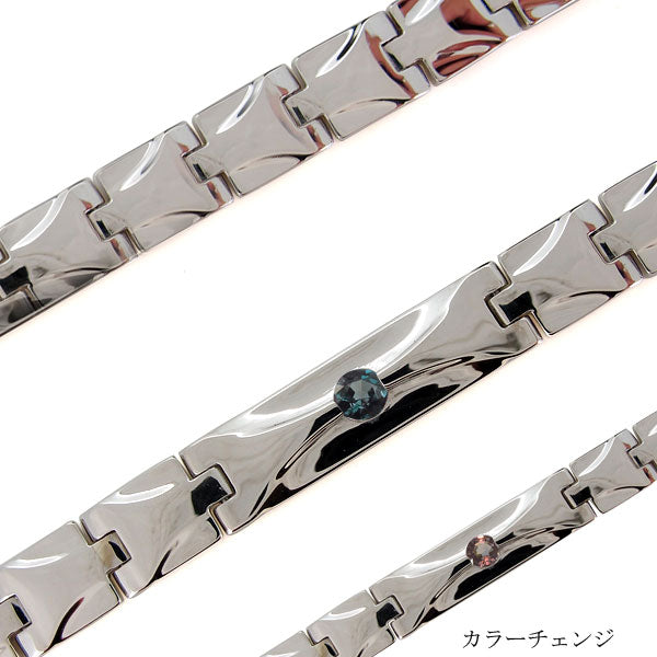 ウォッチベルト型 メンズ ブレスレット 選べる誕生石 10金 18金 プラチナ シルバー 天然石 ブレス 幅広 ベルト 地金 メンズブレスレット