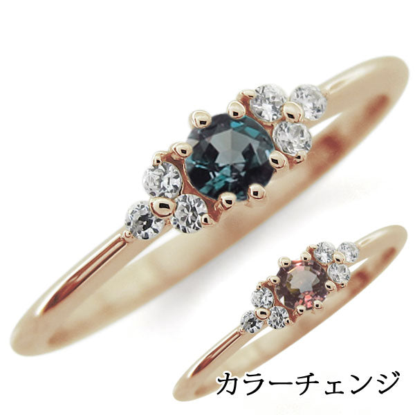 誕生石 ピンキーリング K18 シンプル 指輪  天然石 細身 華奢 レディース 10K 18K Pt900 ファランジ ピンキー リング 選べる誕生石 (品番 mr-0234)